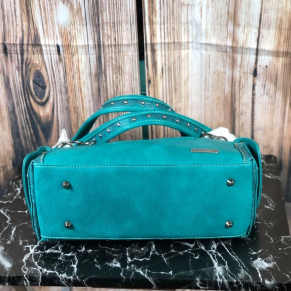 Montana West Buckle Collection Satchel - Picture 4 of 5